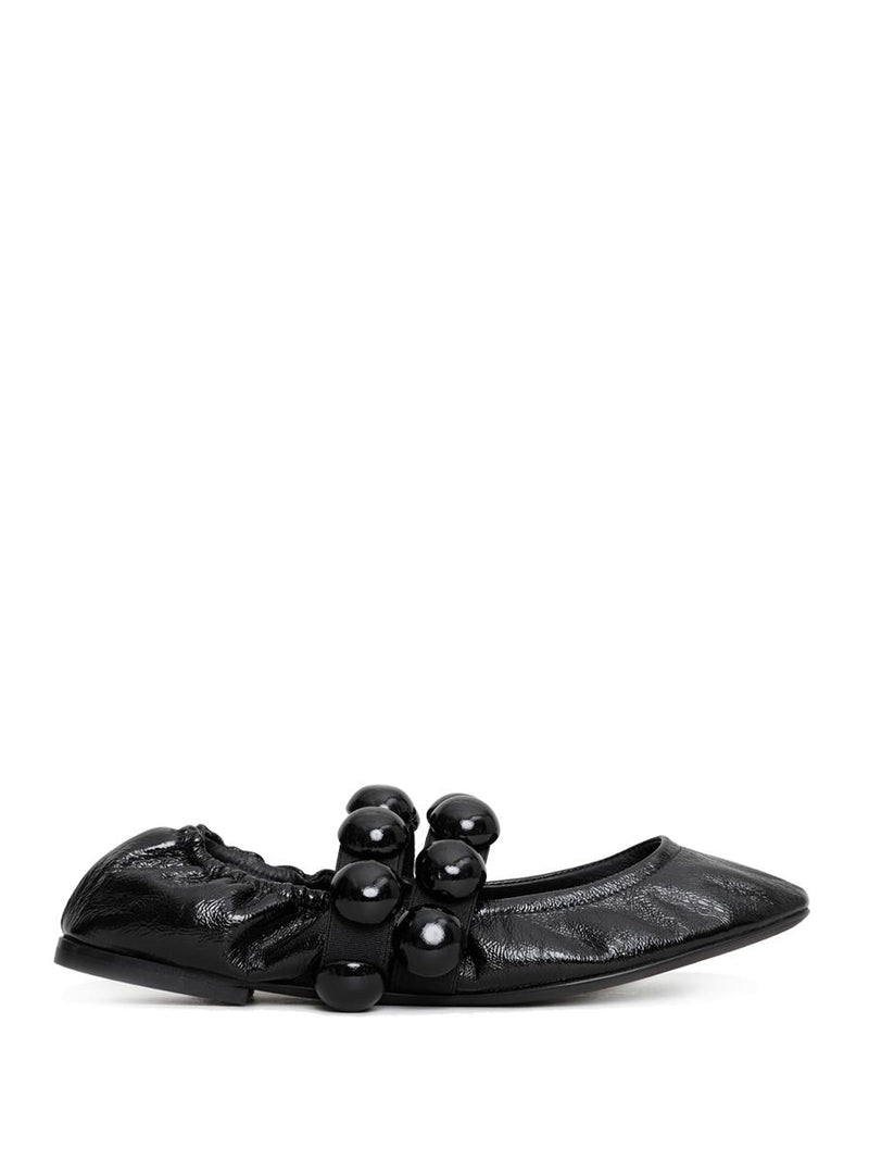 Alaïa Sphere Ballet Flats In Patent Leather Shoes