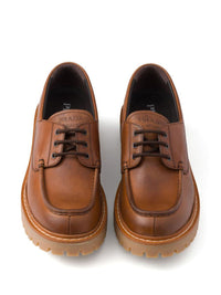 Prada Laced Leather Loafers Shoes