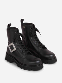 Roger Vivier Lace-Up Buckle Boots
