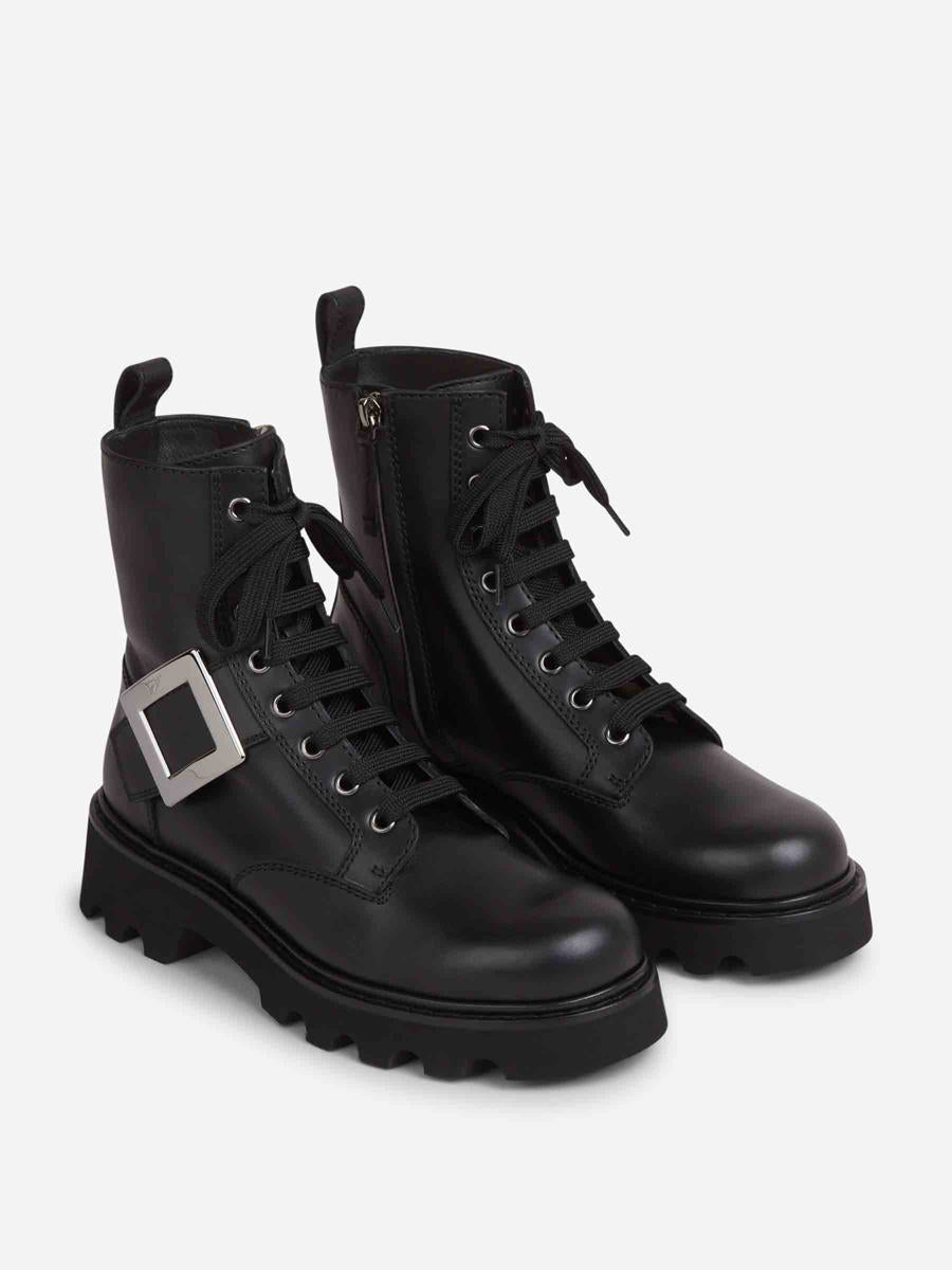 Roger Vivier Lace-Up Buckle Boots