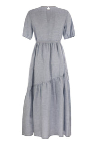 Peserico Long Dress In Pure Linen