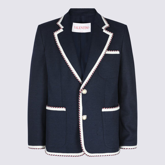 Valentino Garavani Navy Cotton Blazer
