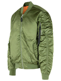 Alpha Industries 'Ma-1 Uv' Green Nylon Bomber Jacket
