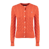 Ralph Lauren Solar Sky Cotton Cable-Knit Crew Neck Cardigan