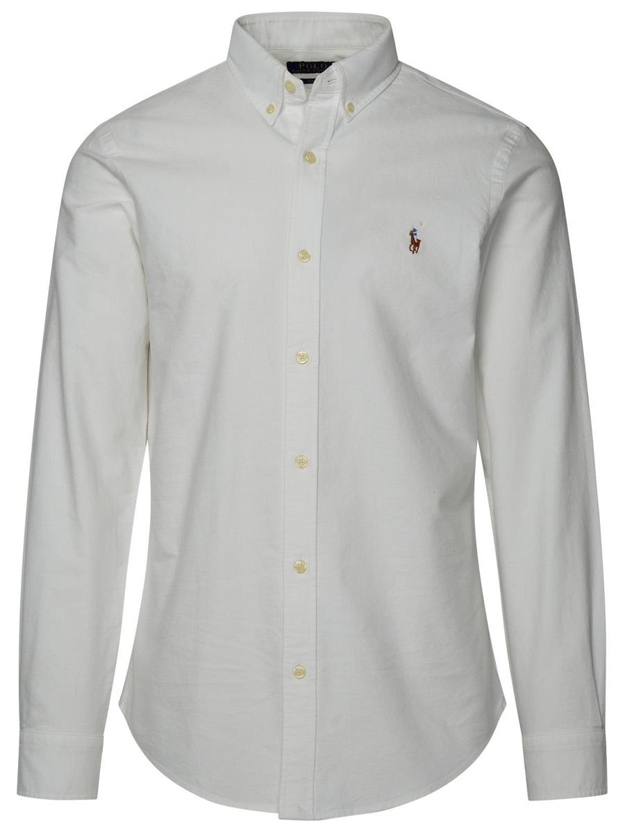 Polo Ralph Lauren Oxford Shirt In White Cotton