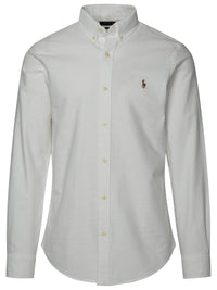 Polo Ralph Lauren Oxford Shirt In White Cotton