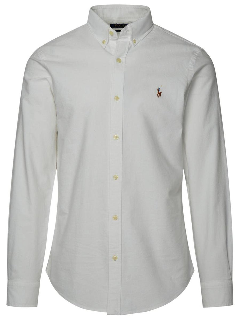 Polo Ralph Lauren Oxford Shirt In White Cotton