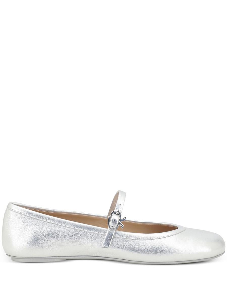 Gianvito Rossi Carla Nappa Silk Washed Ballerina Shoes