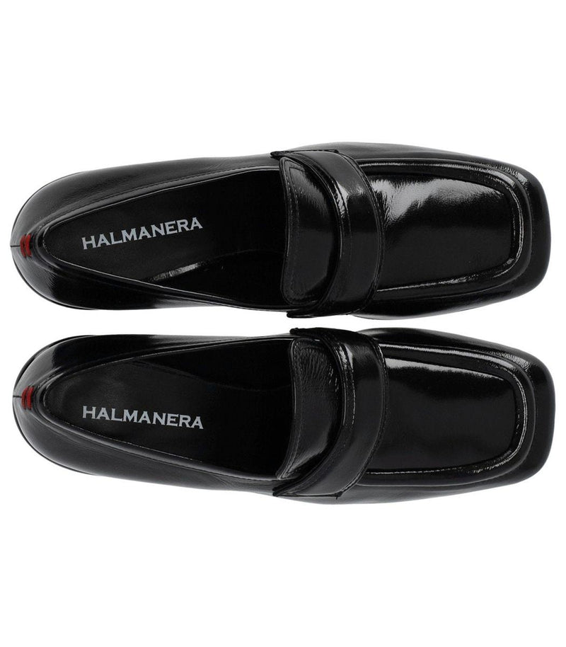 Halmanera Glaze Black Heeled Loafer