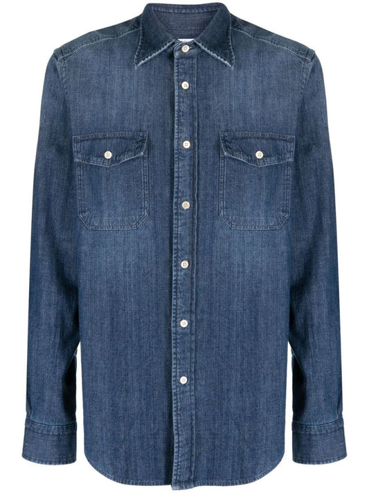 Boglioli Denim Button-Down Shirt