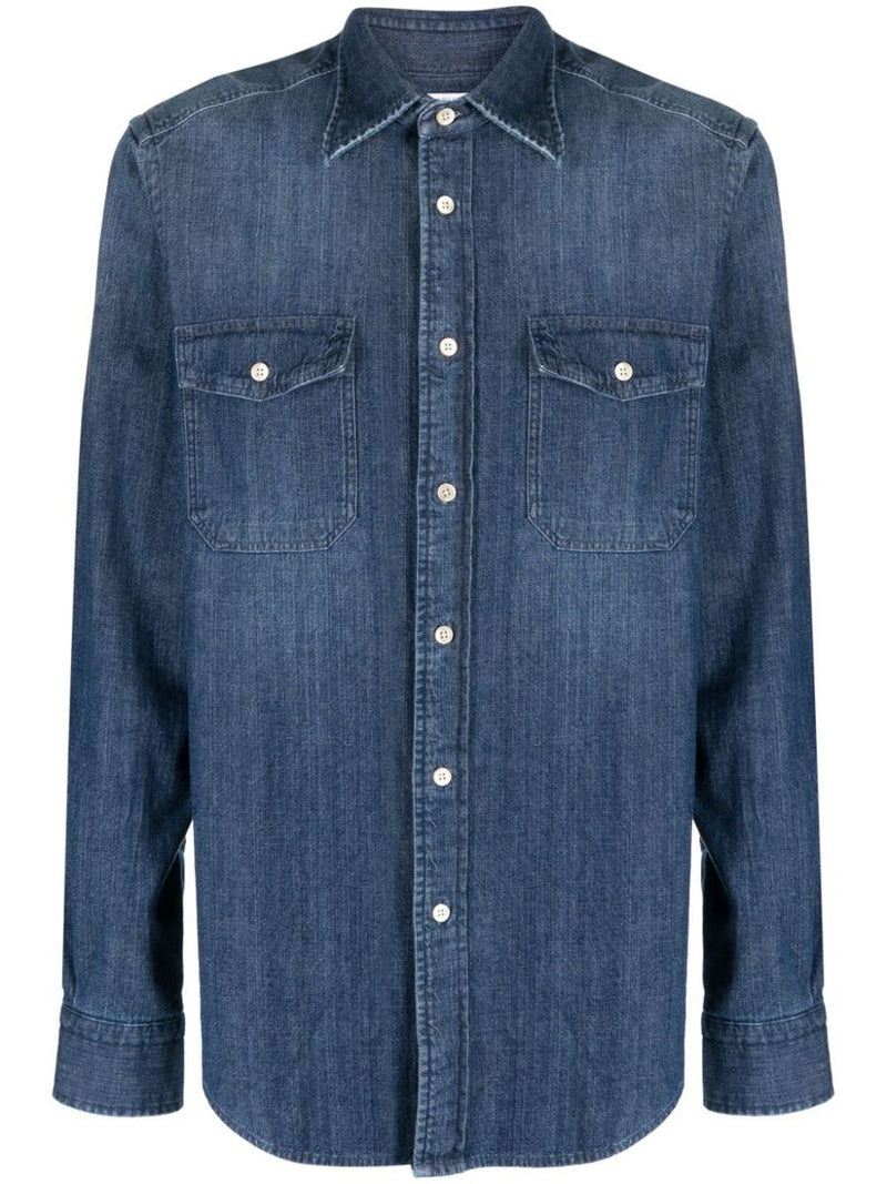 Boglioli Denim Button-Down Shirt