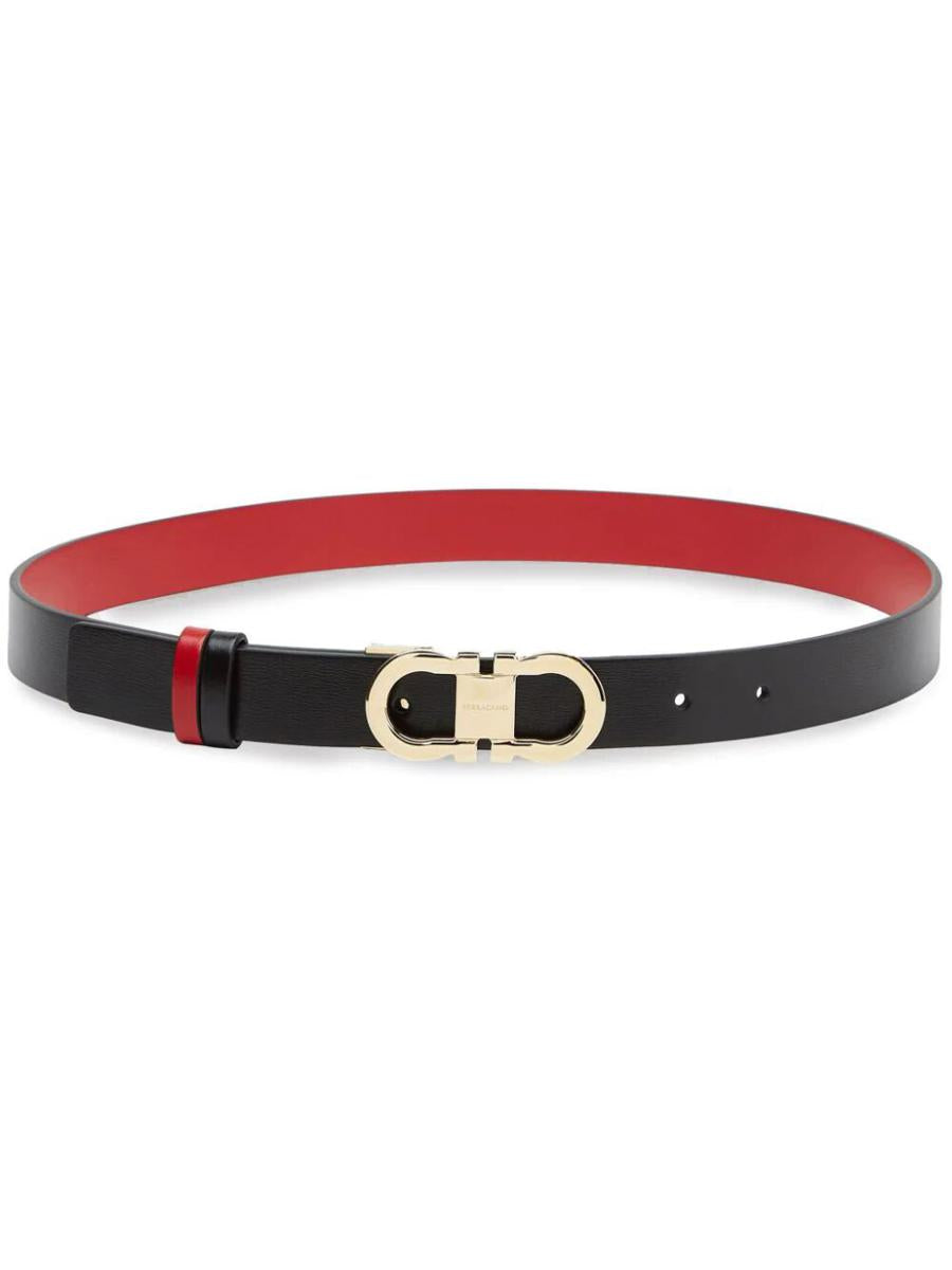 Salvatore Ferragamo Smooth Leather Reversible Gancini Belt Accessories