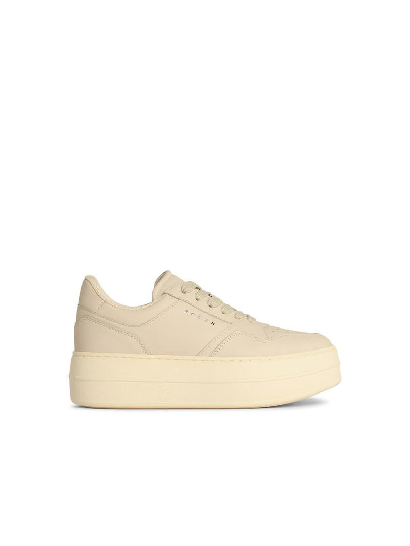 Hogan 'H670' Ivory Leather Sneakers