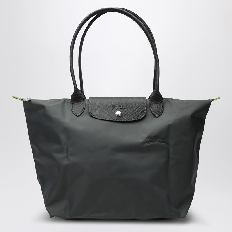 Longchamp Graphite-Coloured L Le Pliage Green Bag