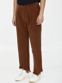 Cognac Velvet Trousers