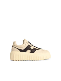 Hogan 'H-Stripes' Ivory Leather Sneakers