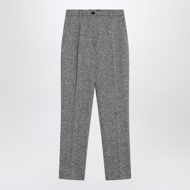 Dolce & Gabbana Wool-Blend Dotted Trousers