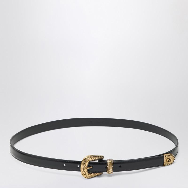 Valentino Garavani Vlogo Signature Belt In Polished Calfskin