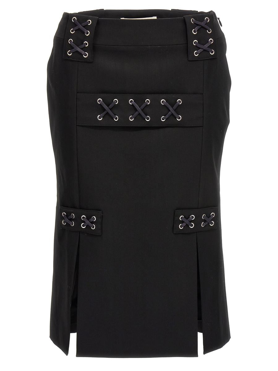 Alessandra Rich Lace-Up Skirt