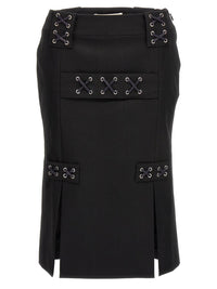 Alessandra Rich Lace-Up Skirt