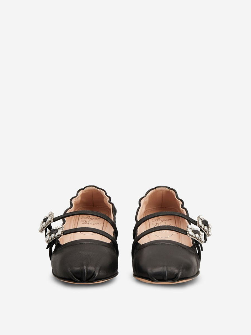 Roger Vivier Leather Ballerinas With Belt