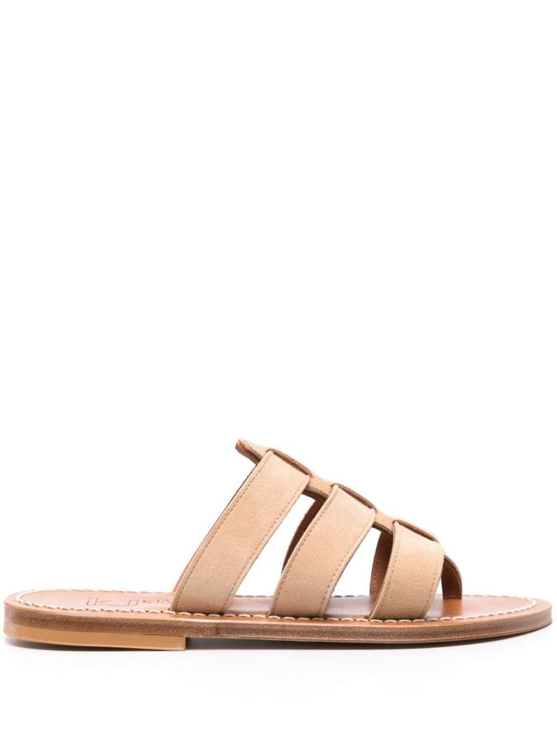 K.Jacques Dolon Leather Flat Mules