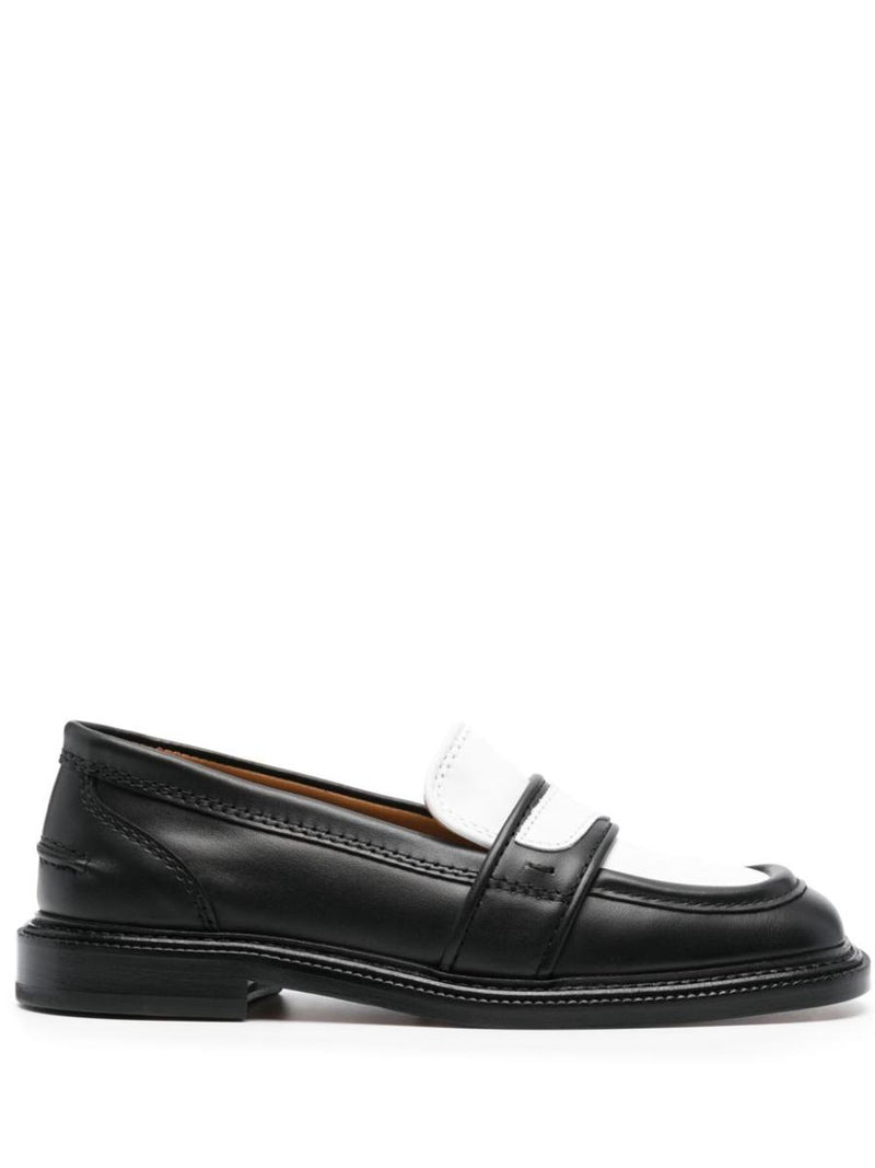 Maison Kitsuné Bicolor Leather Loafers Shoes