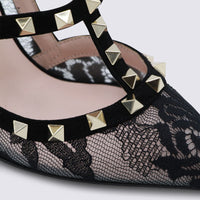 Valentino Garavani Black Leather Rockstud Pumps