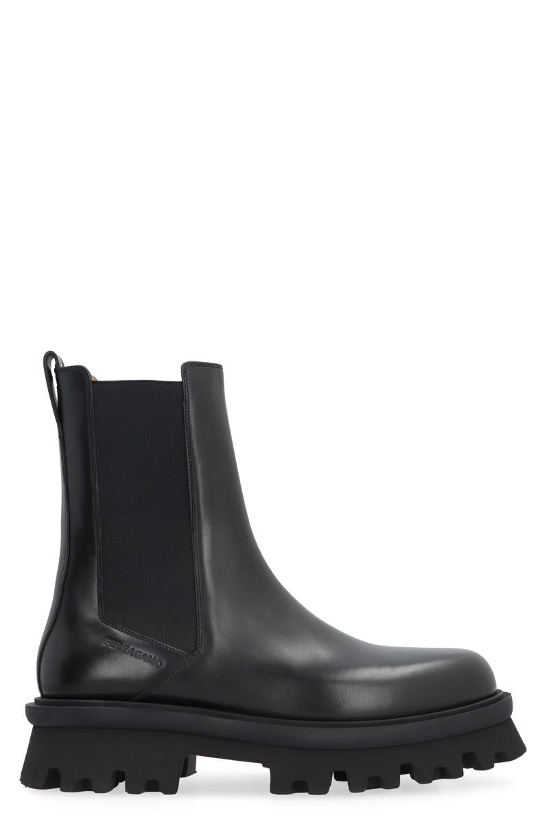 Salvatore Ferragamo Leather Chelsea Boots