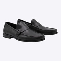 Salvatore Ferragamo Black Leather Caspian Loafers