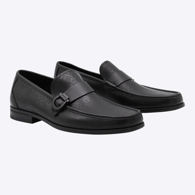 Salvatore Ferragamo Black Leather Caspian Loafers