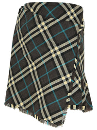 Burberry 'Check' Brown Polyester Blend Skirt