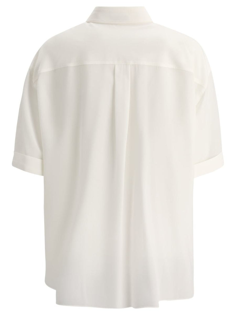 Brunello Cucinelli Crepe De Chine Shirt With Precious Buttonhole