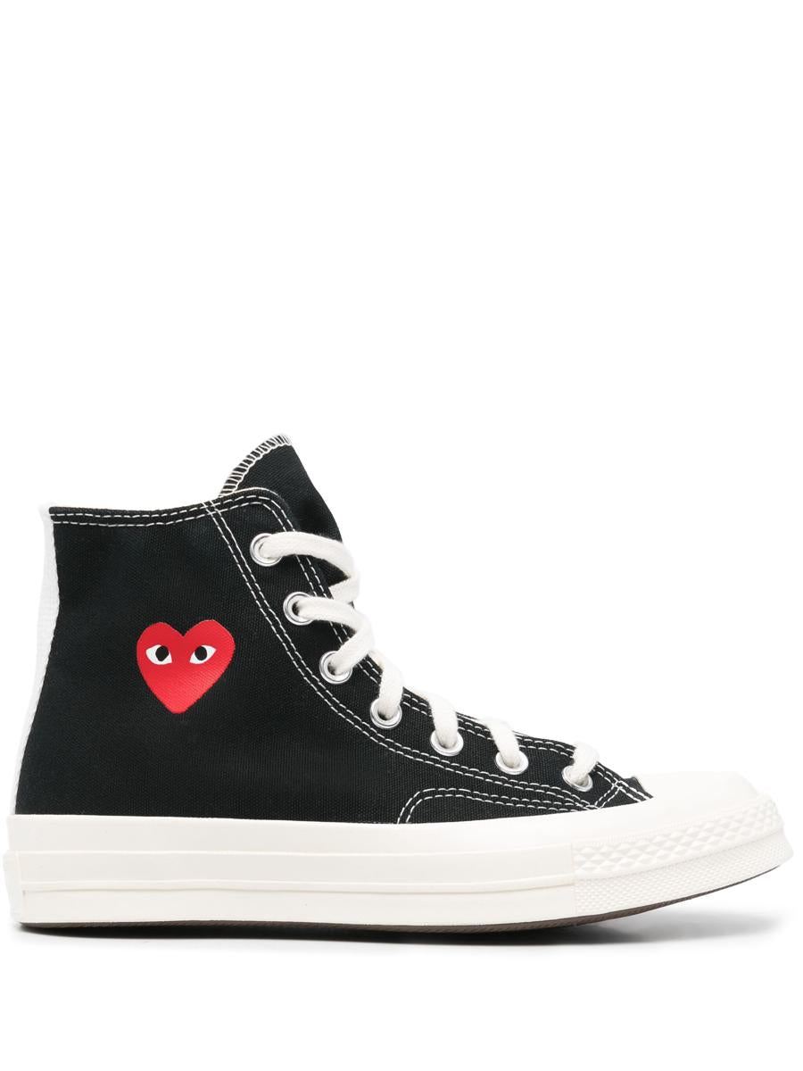 Comme Des Garçons Play C70 Hi Top Small Red Heart Shoes