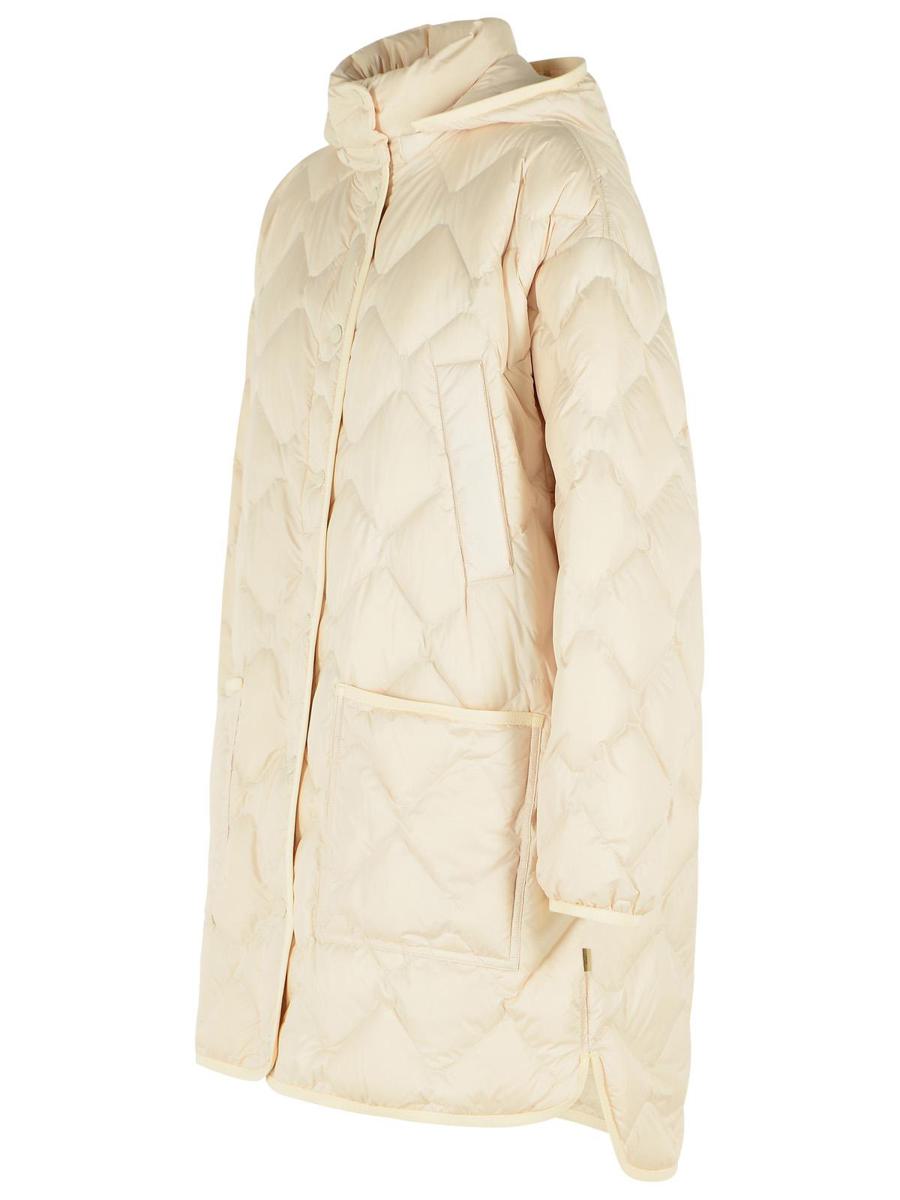 Woolrich Heritage 'Milky Cream' Detachable Hooded Polyester Cape Jacket