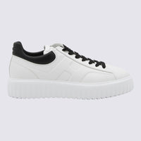 Hogan White And Black Leatehr Sneakers