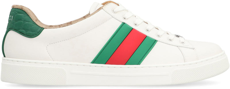 Gucci Ace Leather Low-Top Sneakers