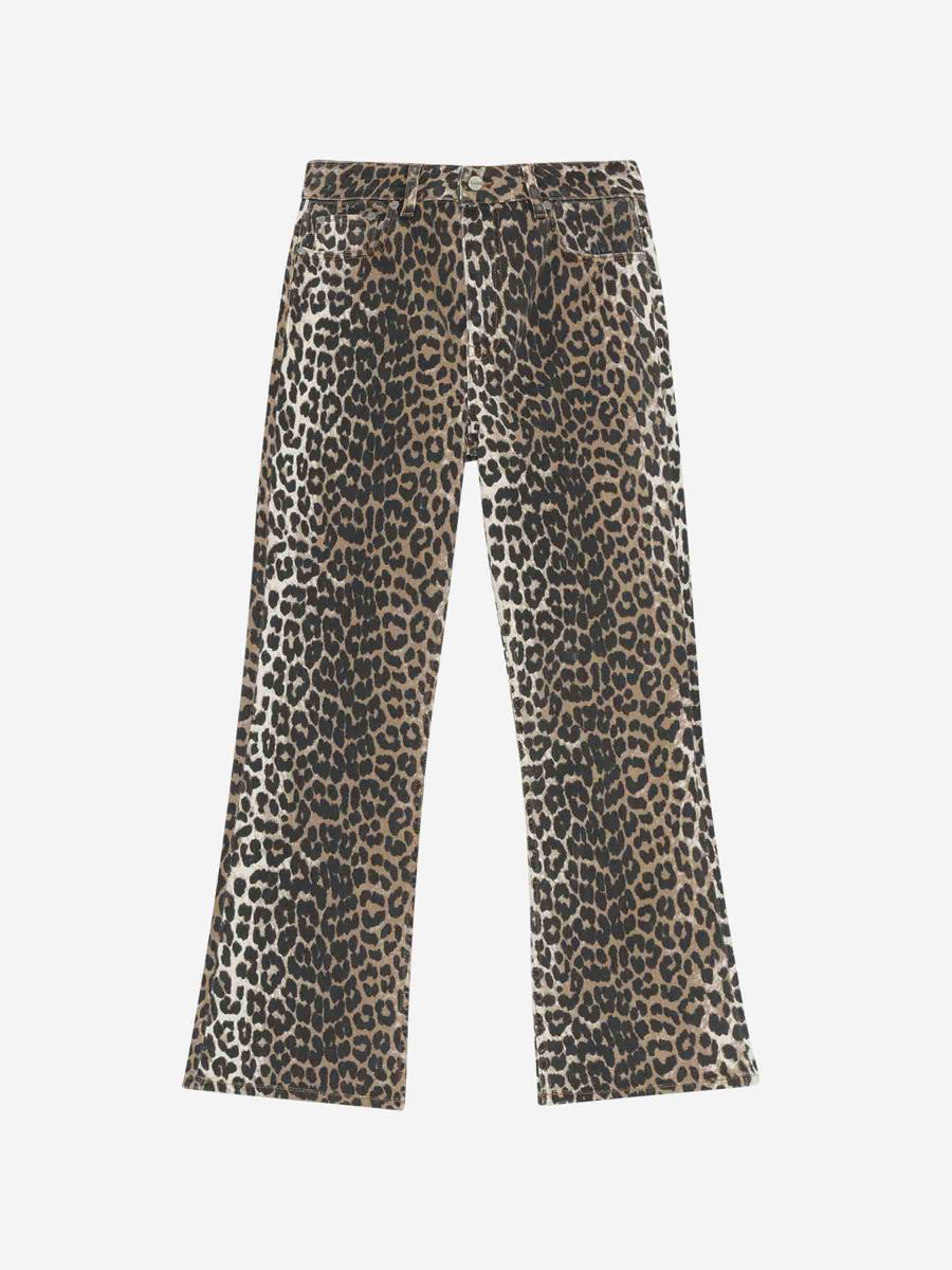 Ganni Printed Cropped Jeans