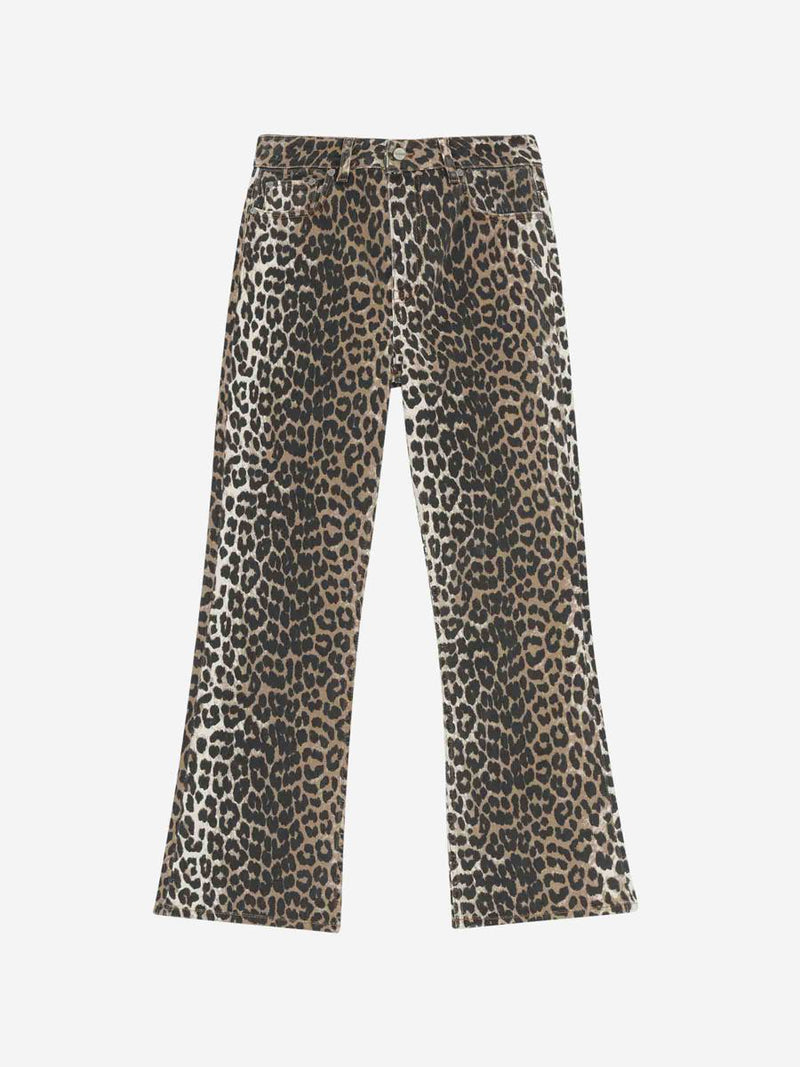 Ganni Printed Cropped Jeans