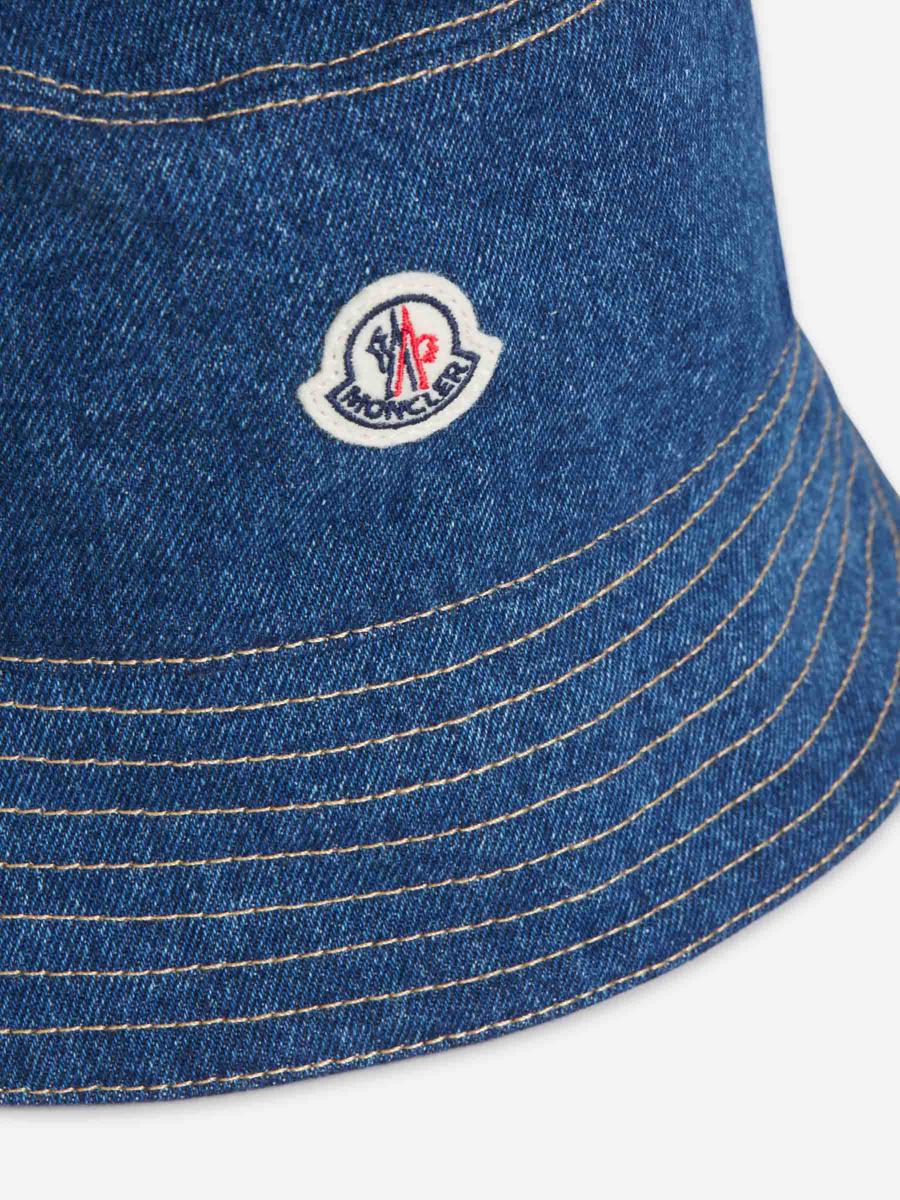 Moncler Denim Logo Fisherman Hat