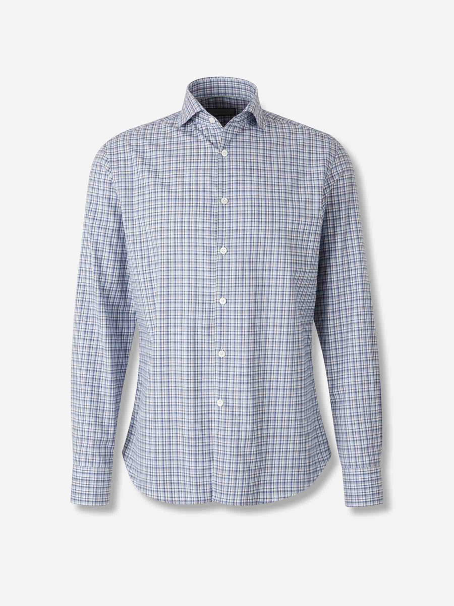Canali Check Pattern Shirt
