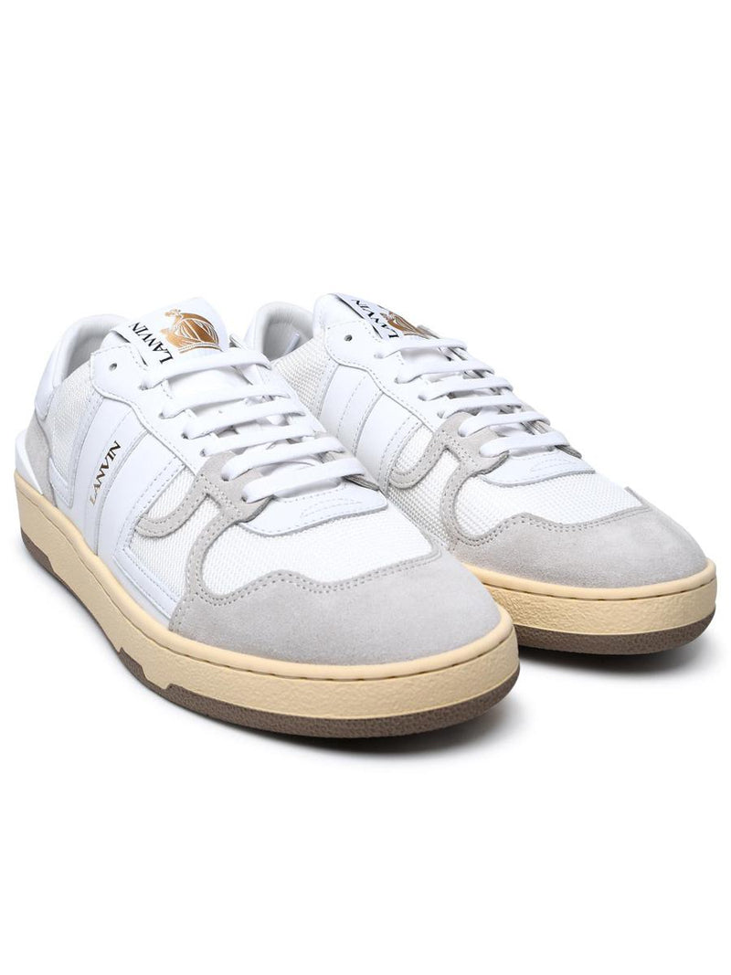 Lanvin White Leather Blend Sneakers