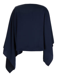 Blue Stole In Lightweight Fabric Woman