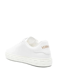 Versace Greca Print Leather Sneakers