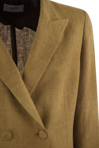 Saulina Assunta - Double-Breasted Linen Jacket