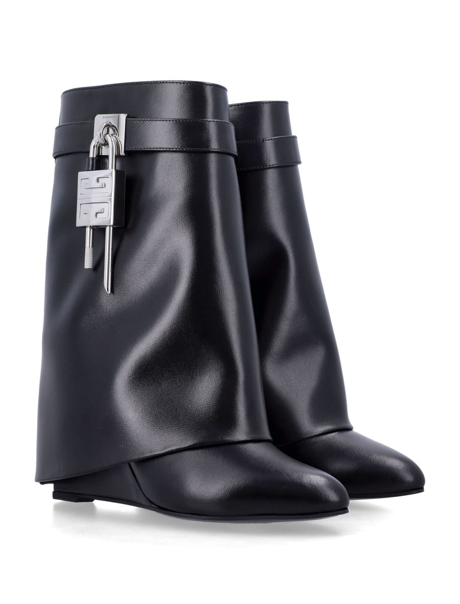 Givenchy Shark Lock Leather Ankle Boots