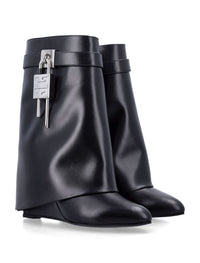 Givenchy Shark Lock Leather Ankle Boots
