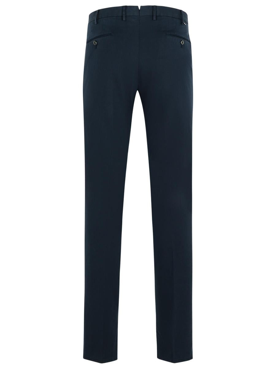 Pt Torino 'Superslim' Navy Cotton Pants