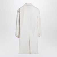 Maison Margiela Single-Breasted Trench Coat Ivory In