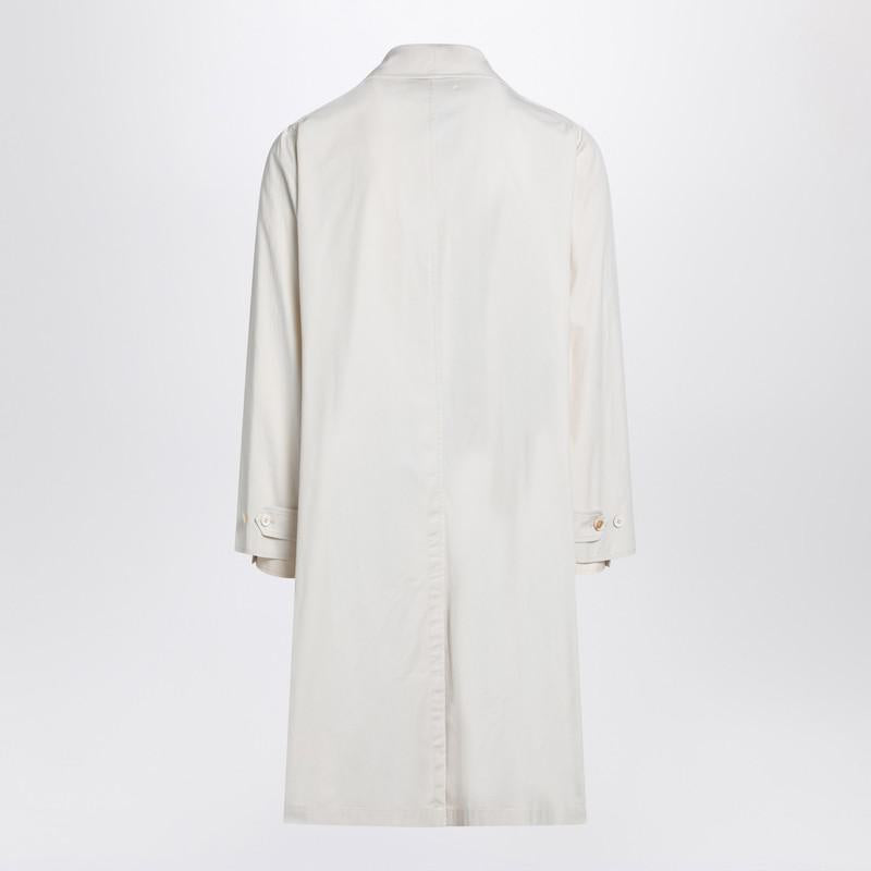 Maison Margiela Single-Breasted Trench Coat Ivory In